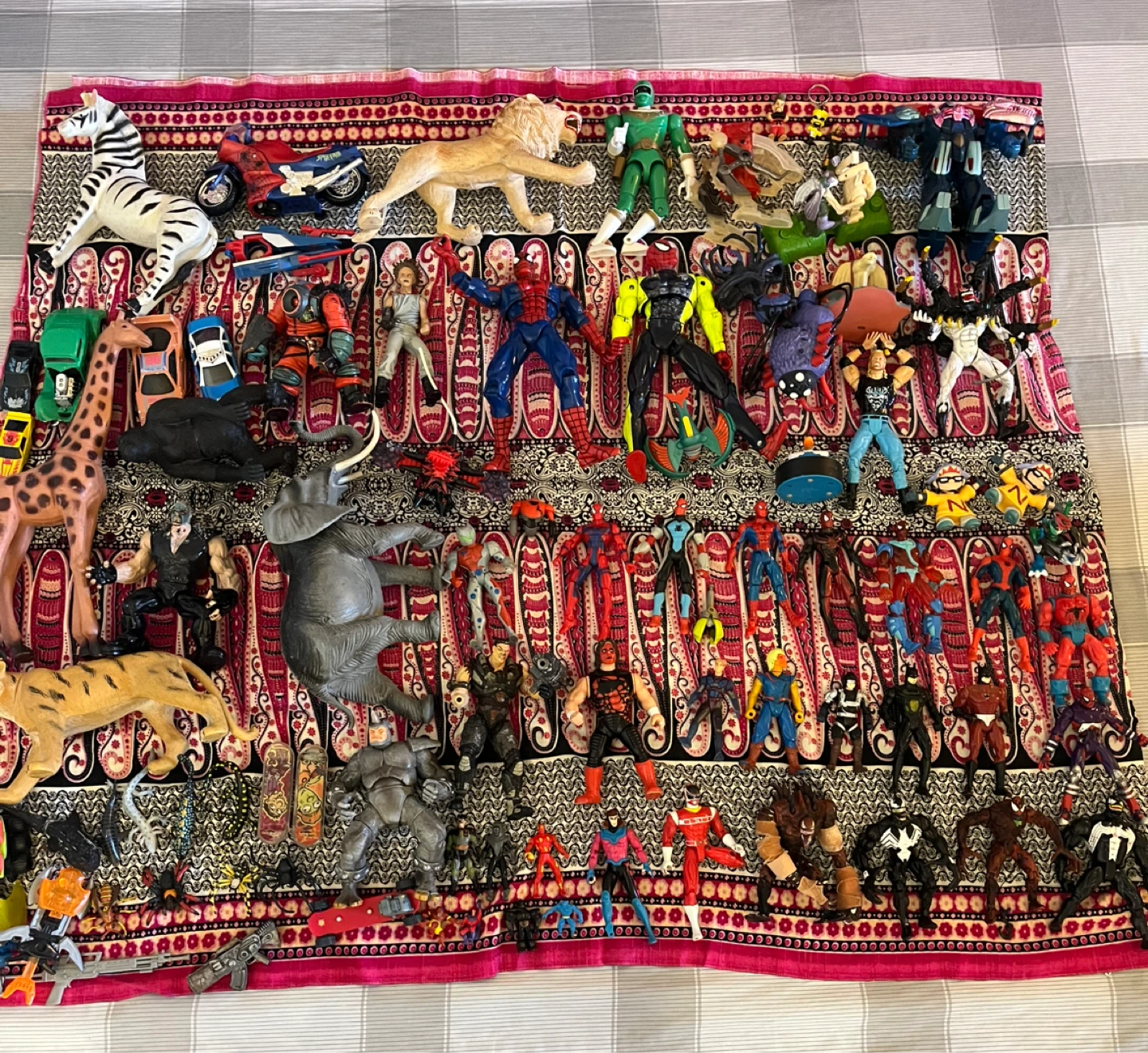 Assorted Toy Action Figures and Animals