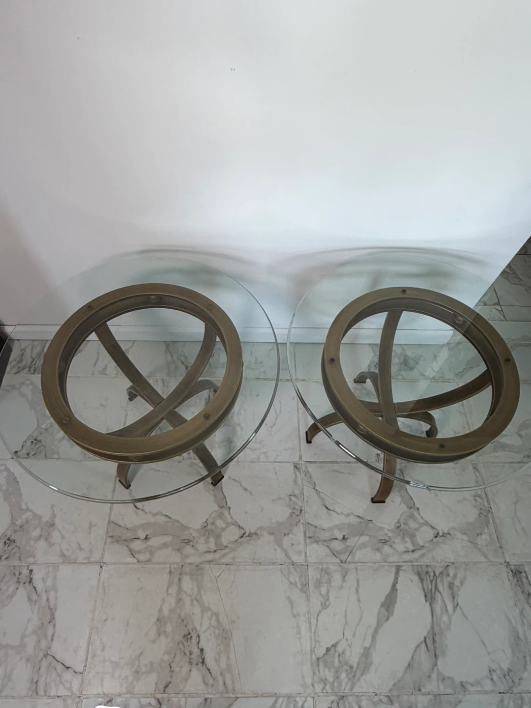 Set of 3 Glass Top Accent Tables - photo 2