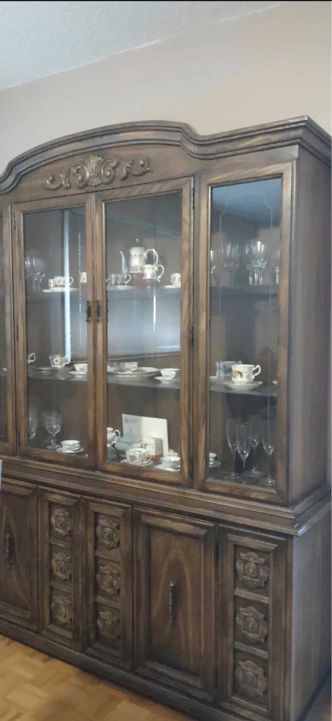 Vintage Wooden Dining Table and Chairs Set - photo 3