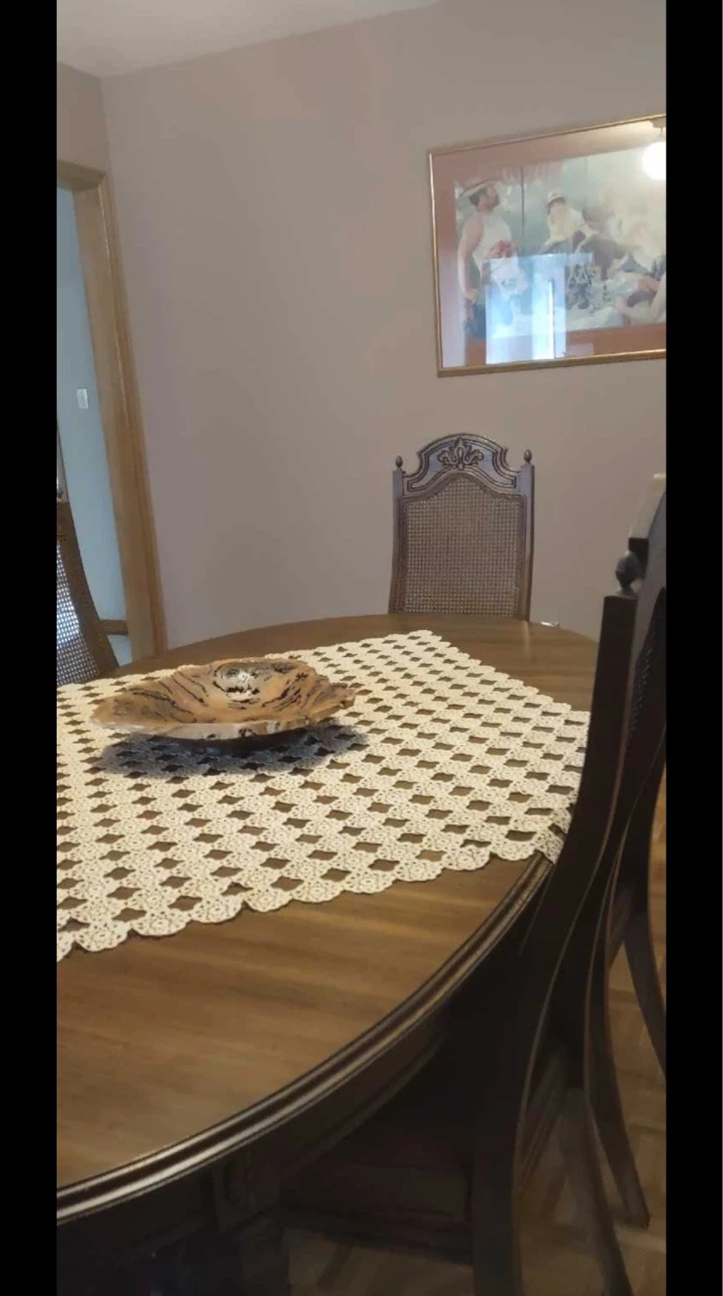 Vintage Wooden Dining Table and Chairs Set - photo 4