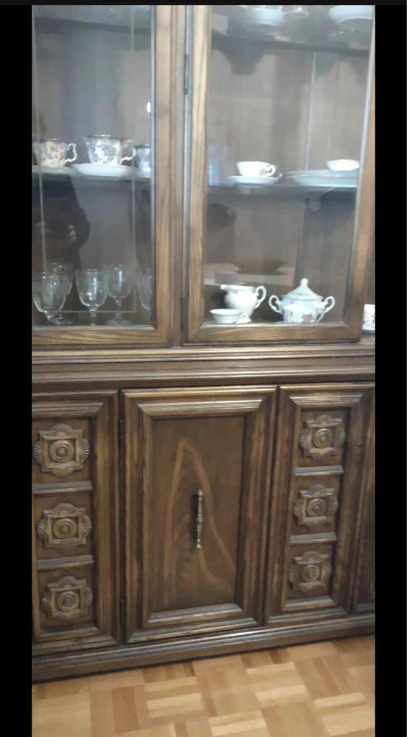 Vintage,hutch,Table, 6 Chairs, 2 leafs versatile mint - photo 4