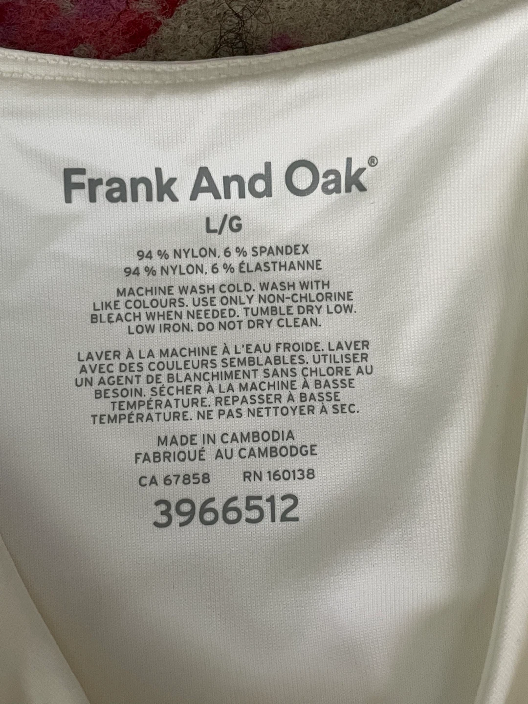 Frank And Oak White Tank Tops (2) M/L - photo 3