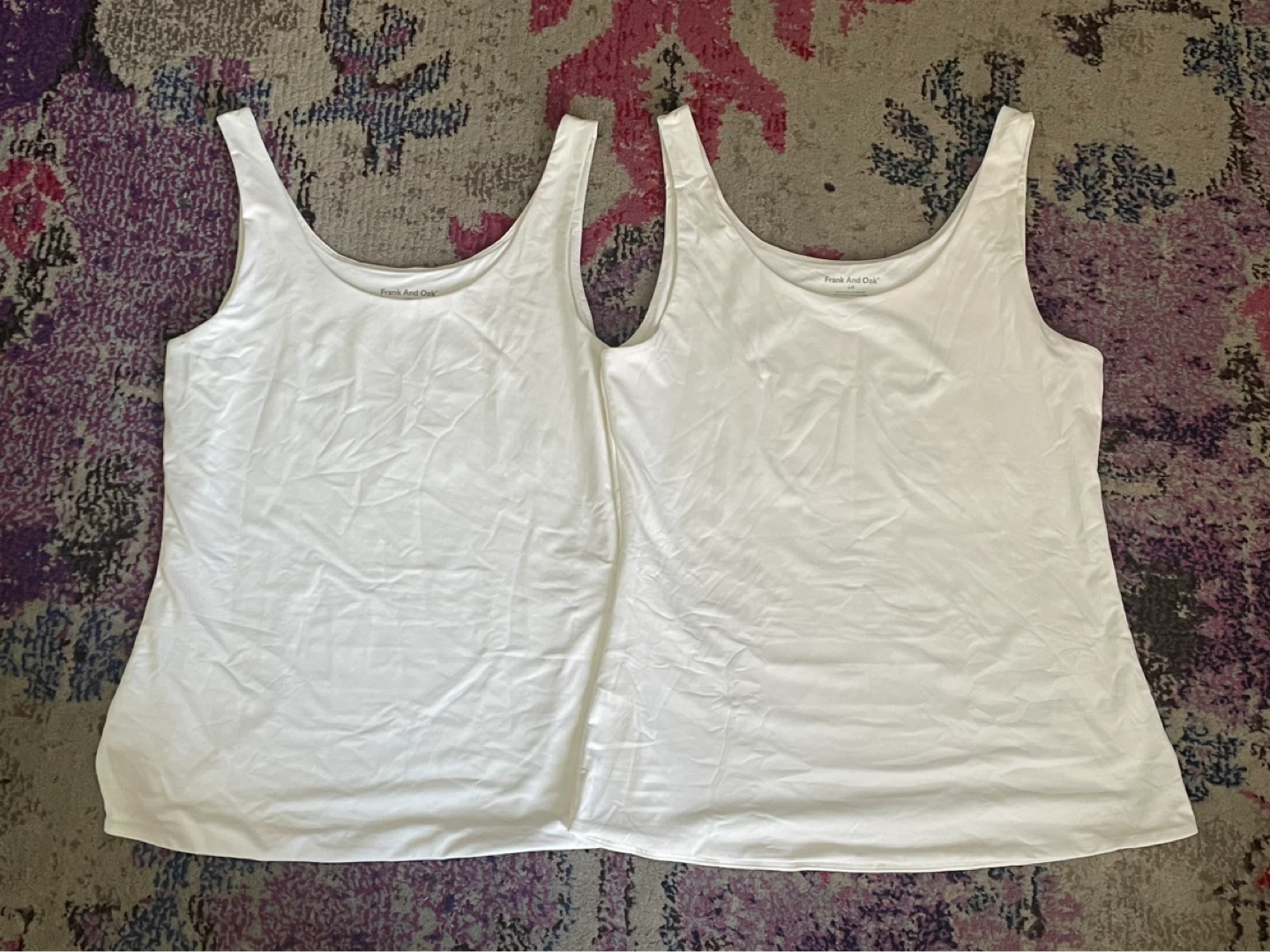 Frank And Oak White Tank Tops (2) M/L