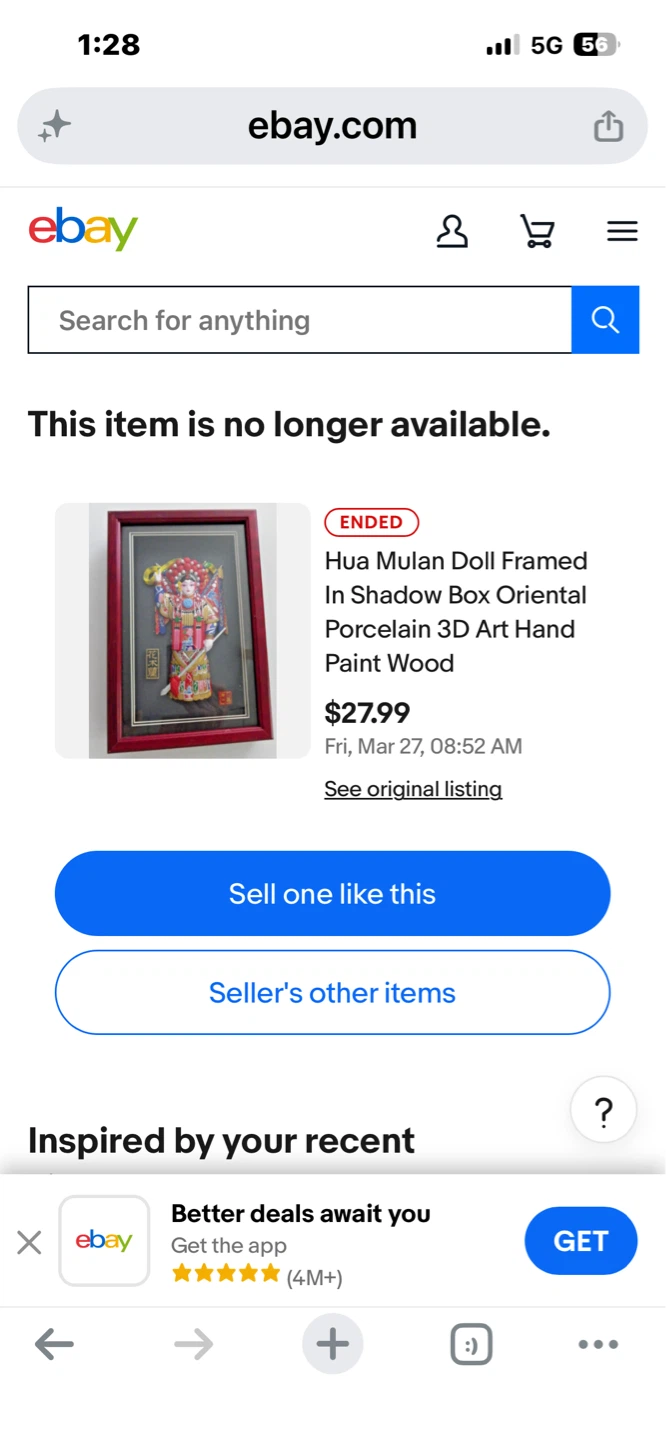Vintage Chinese Hua Mula  Doll  3D Art Hand - photo 3