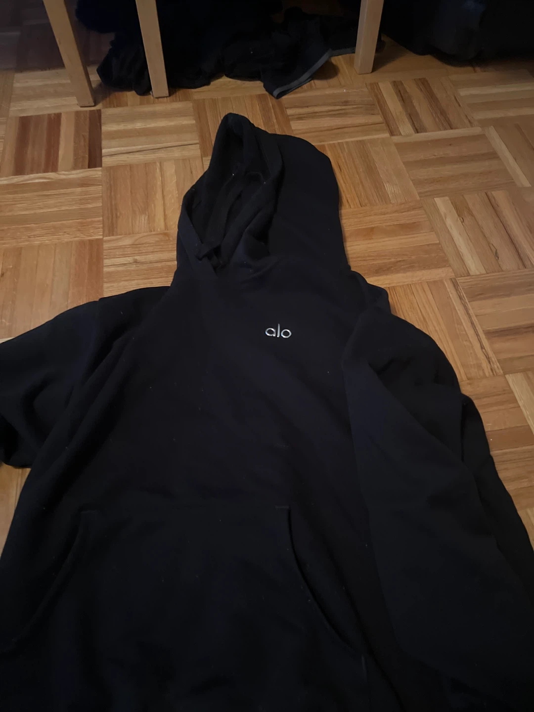 Alo Black Hoodie and Sweatpants Set