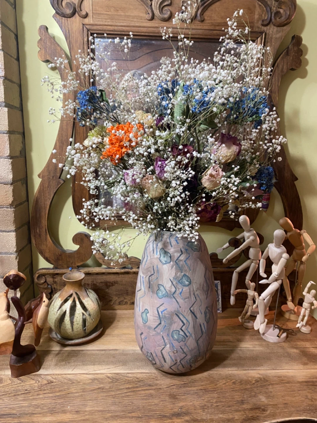 Handmade Porcelain large Vase Signed 'Jono 86'