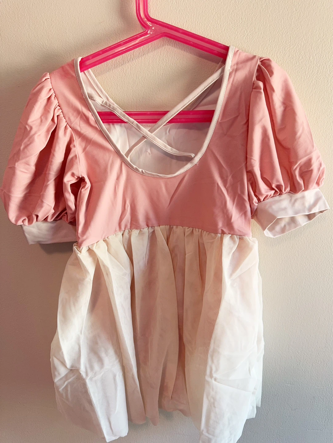 Pink and White Heart Swimming Suit with hat 6-7T - photo 3