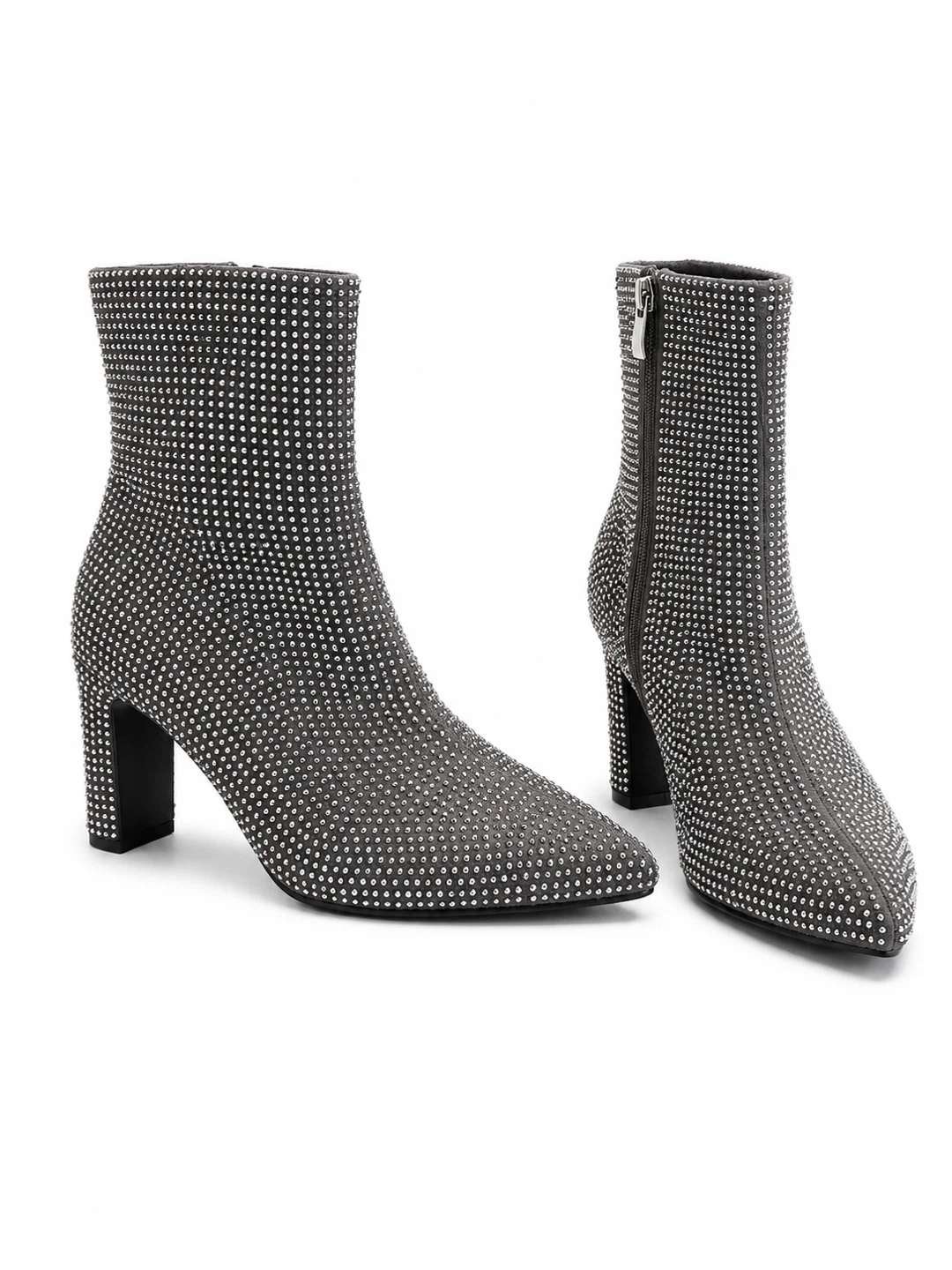 Women's Rhinestone Pointed Toe Ankle Boots