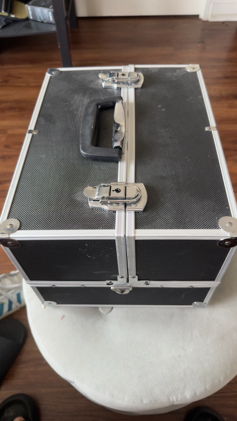 Black Makeup Train Case with Silver Trim - photo 2