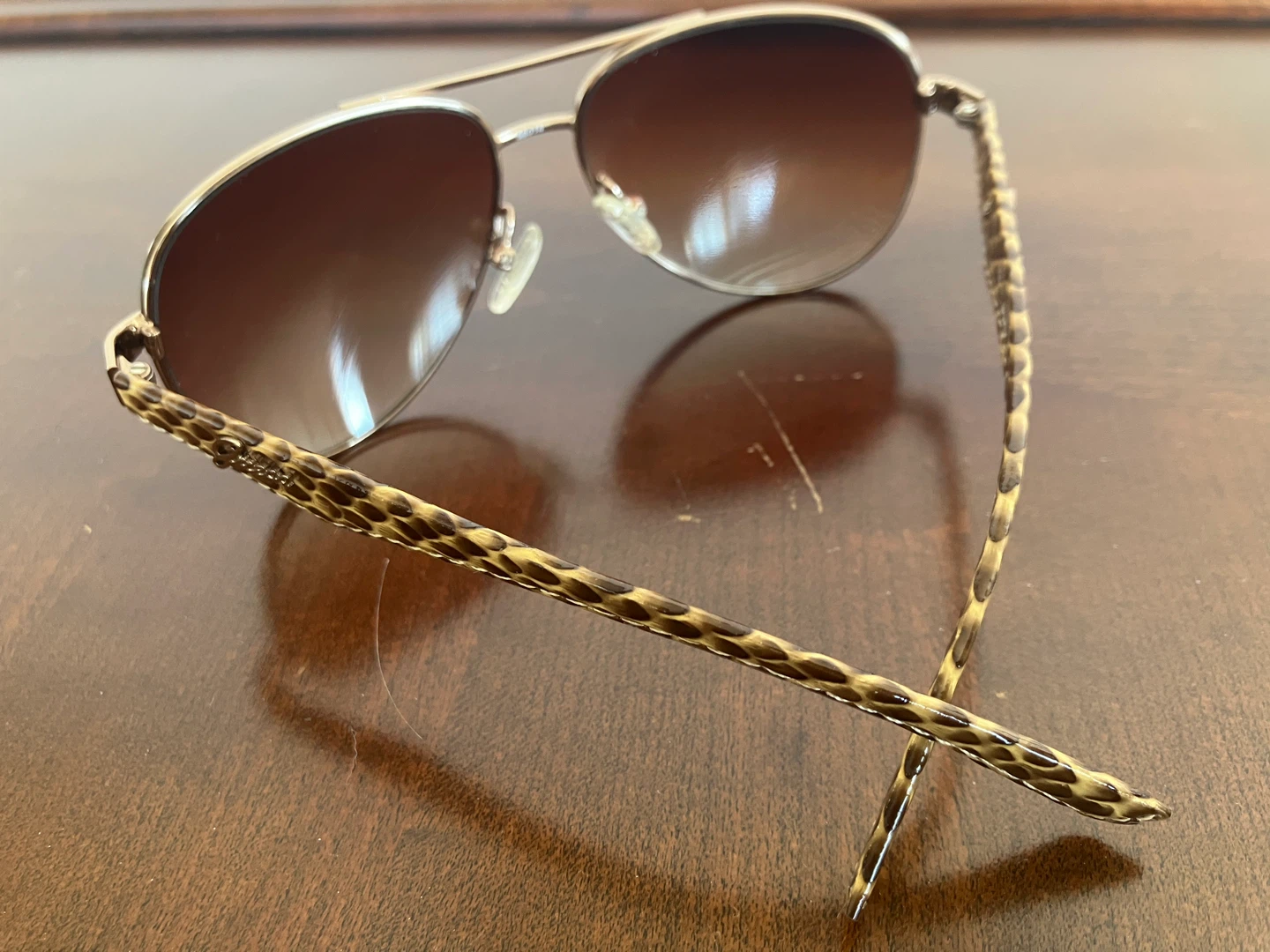 Guess Aviator Sunglasses with Snake Print Arms - photo 2