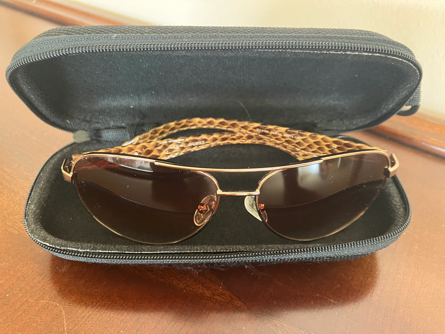 Guess Aviator Sunglasses with Snake Print Arms - photo 5