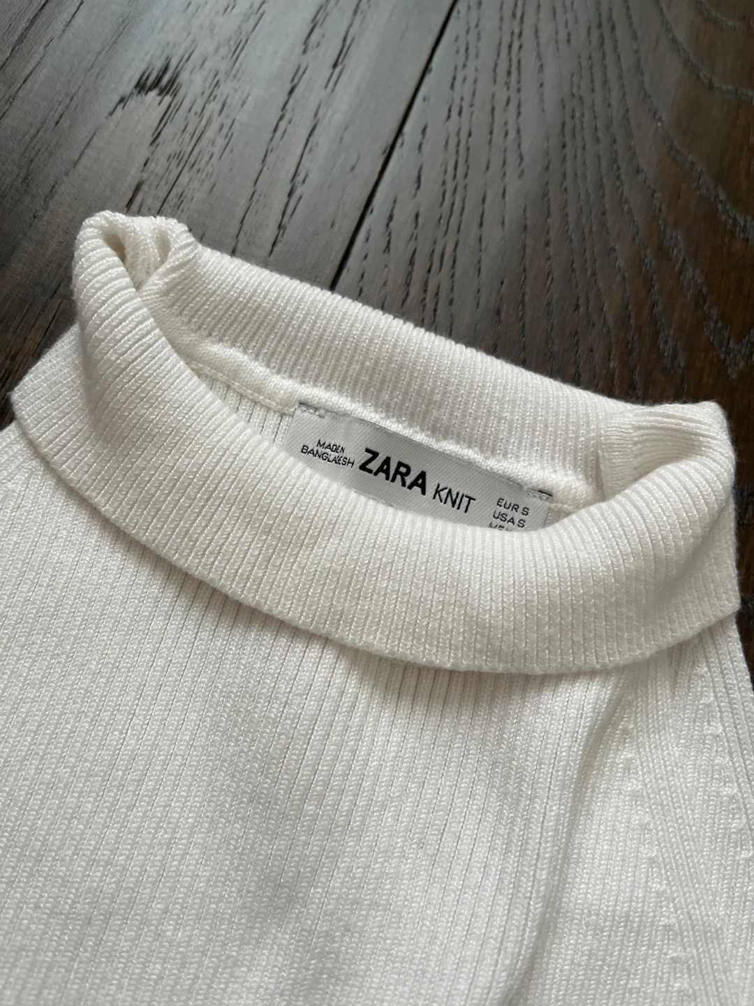 Zara Knit Tops - White & Grey (Size S) - photo 2