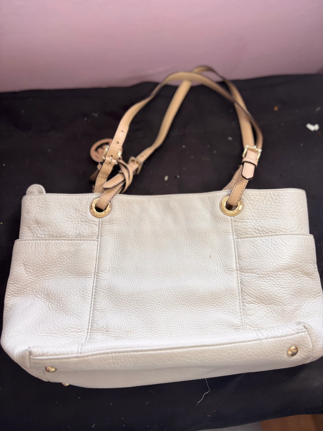Michael Kors White Leather Tote Bag - photo 2