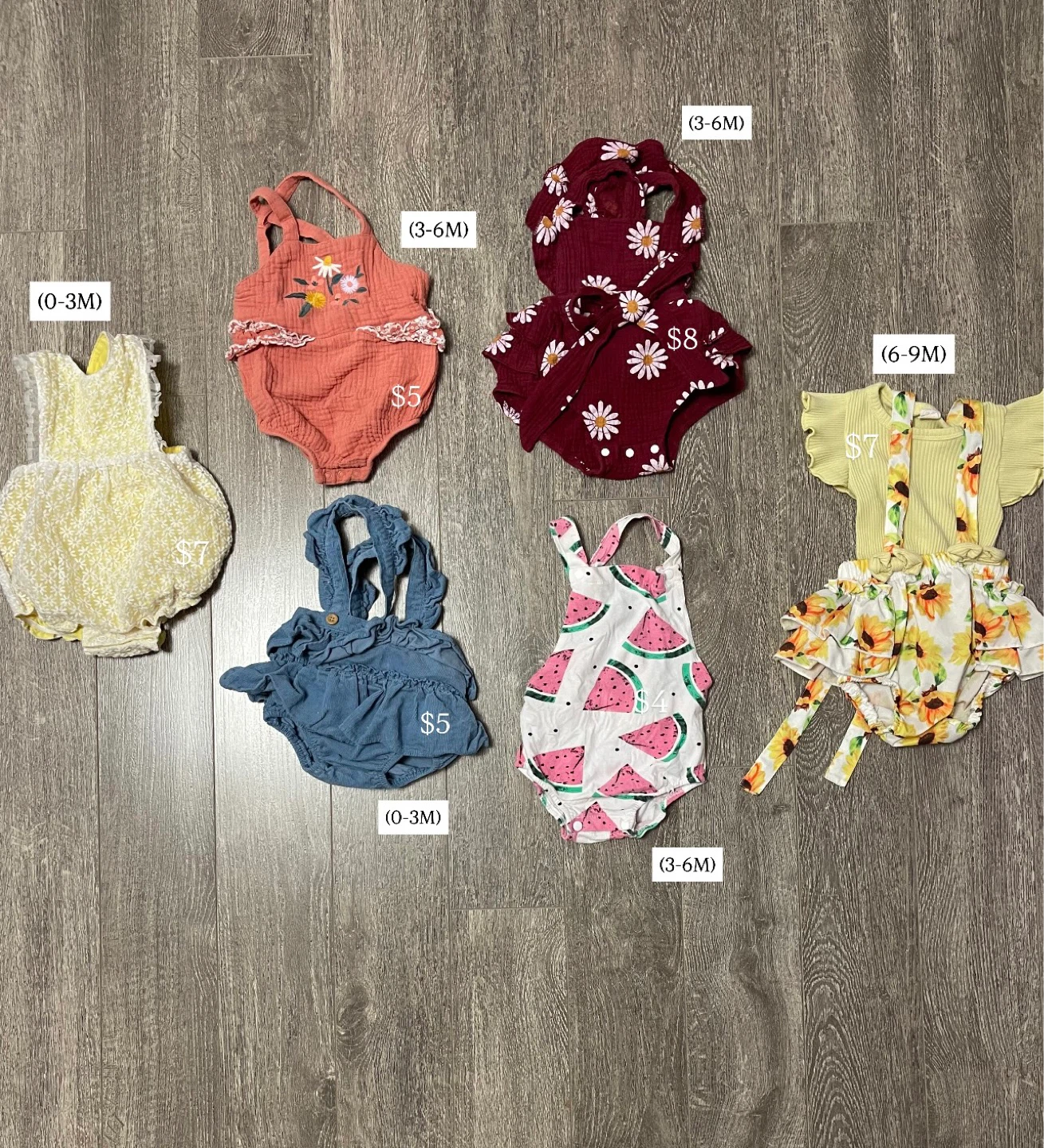 MOVING SALE Baby Clothes 0-24M Rompers Dresses Sets