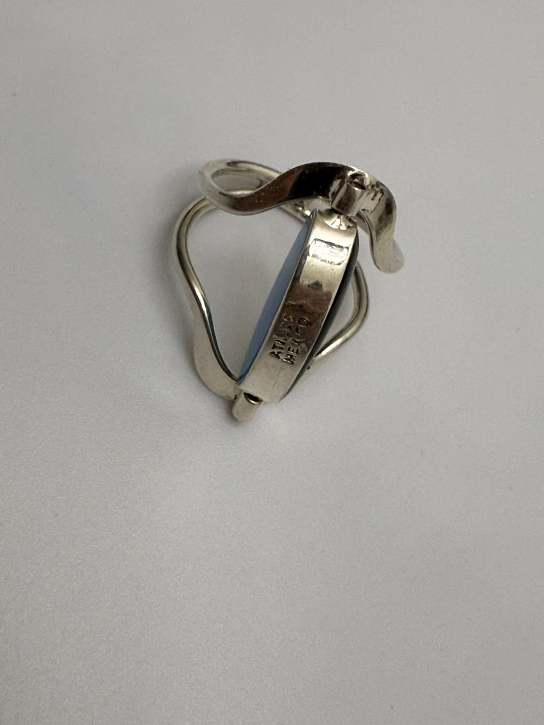 Sterling Silver Ring with Blue Opal Inlay - photo 3