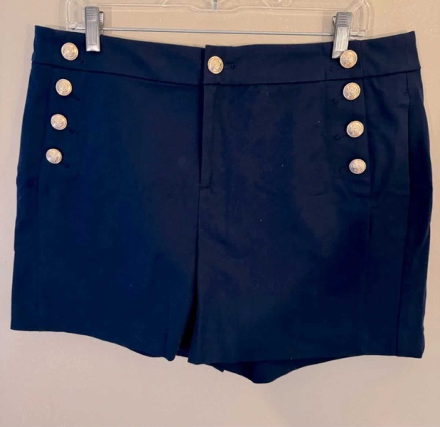 Navy Sailor Shorts with Gold Buttons - photo 3