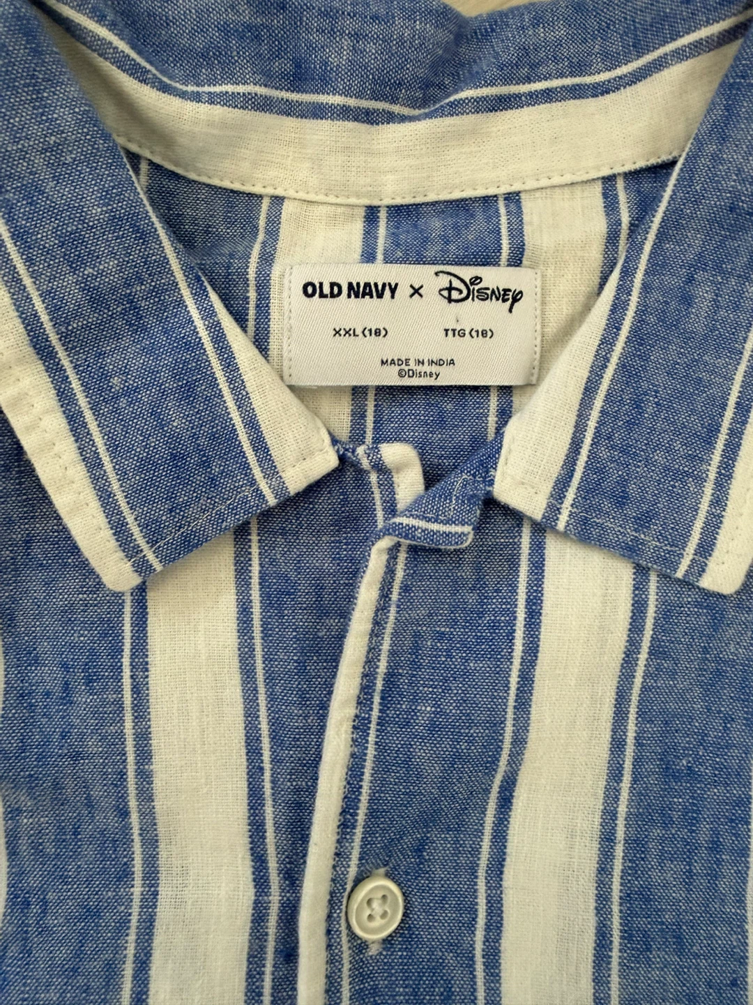 NWT Old Navy x Disney Mickey Mouse Striped Button-Up Shirt XXL - photo 3