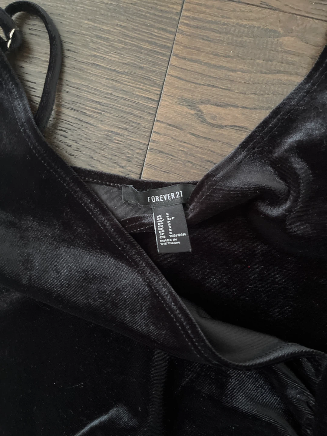Forever 21 Black Velvet Ruched Mini Dress - photo 2