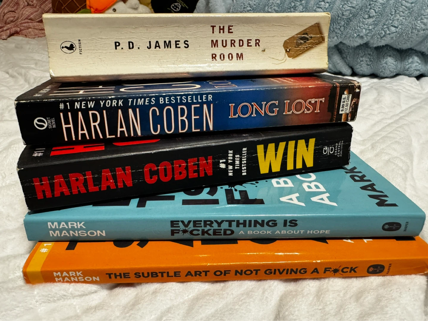 Assorted Books - P.D. James, Harlan Coben, Mark Manson