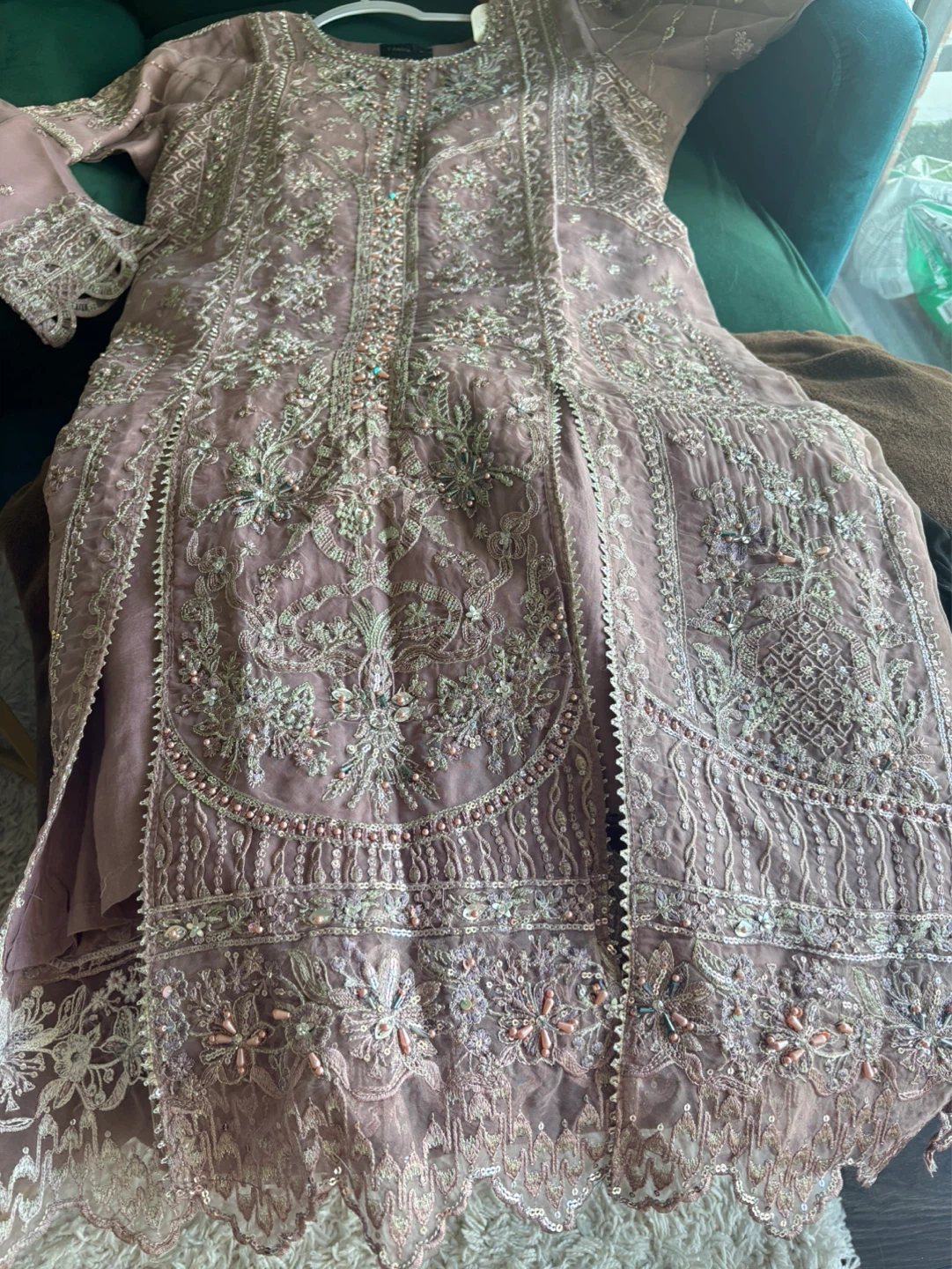 3 piece Pakistani dress size large brand new - photo 3
