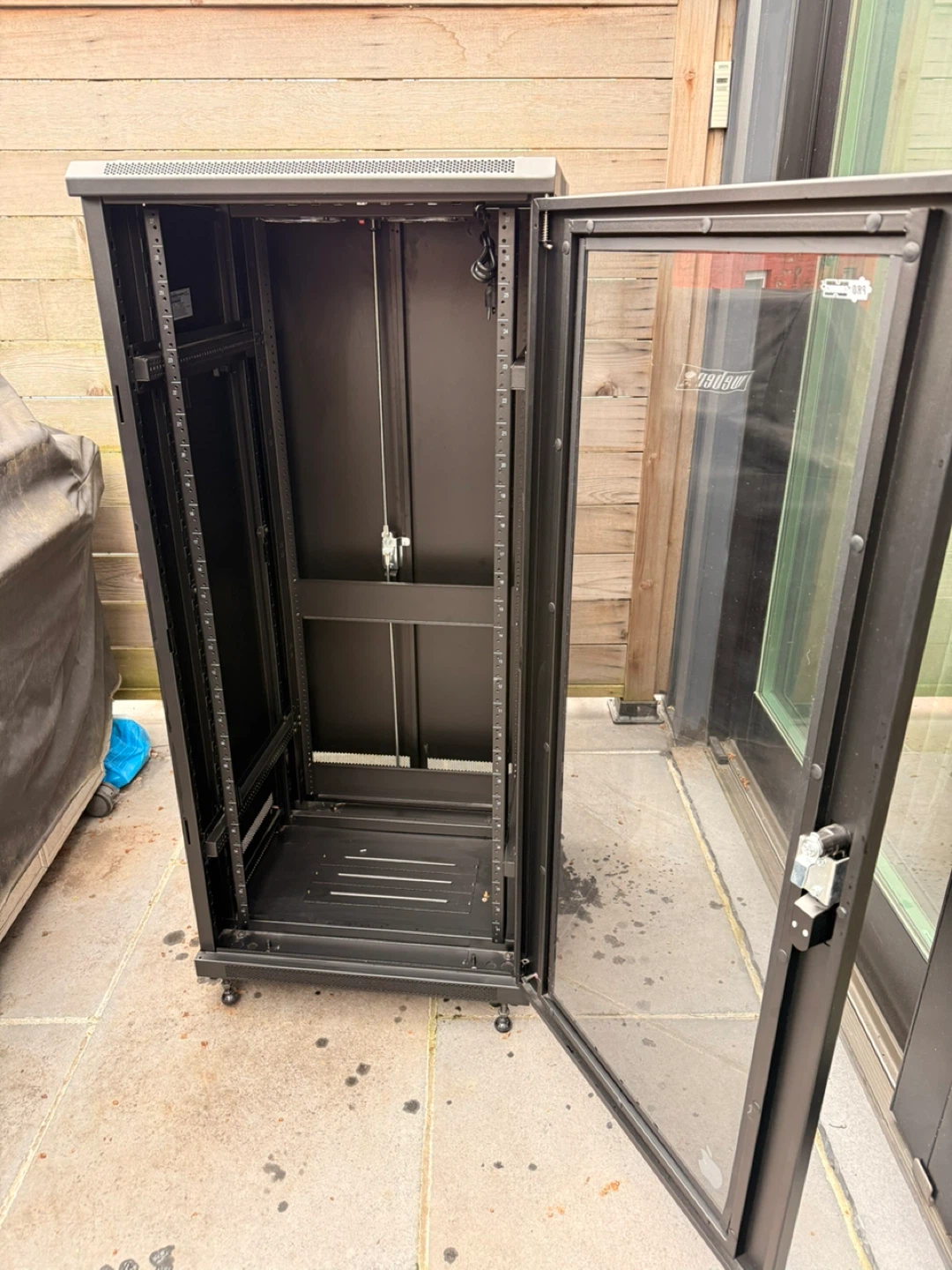 Black Server Rack Cabinet with Glass Door - photo 2