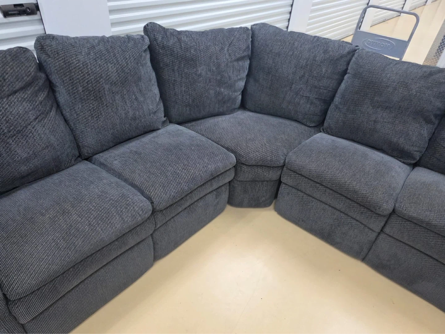 Dark Grey Sectional Recliner Sofa - photo 5