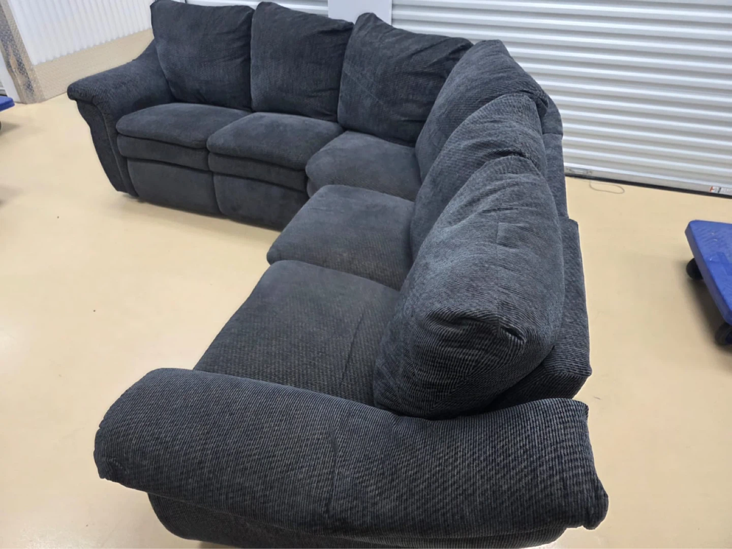 Dark Grey Sectional Recliner Sofa - photo 3