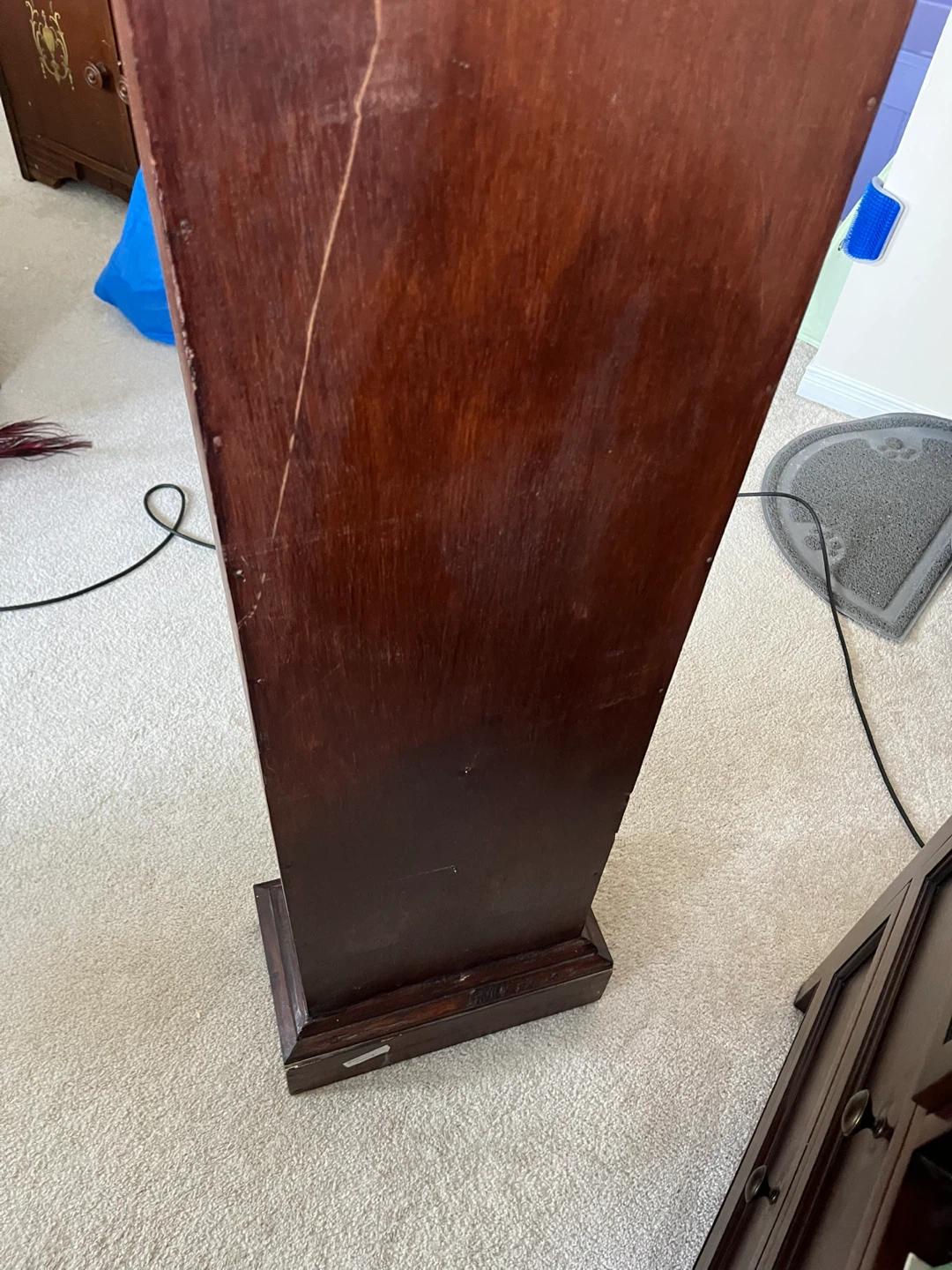 Tall Wooden Display Shelf with Drawers - photo 2