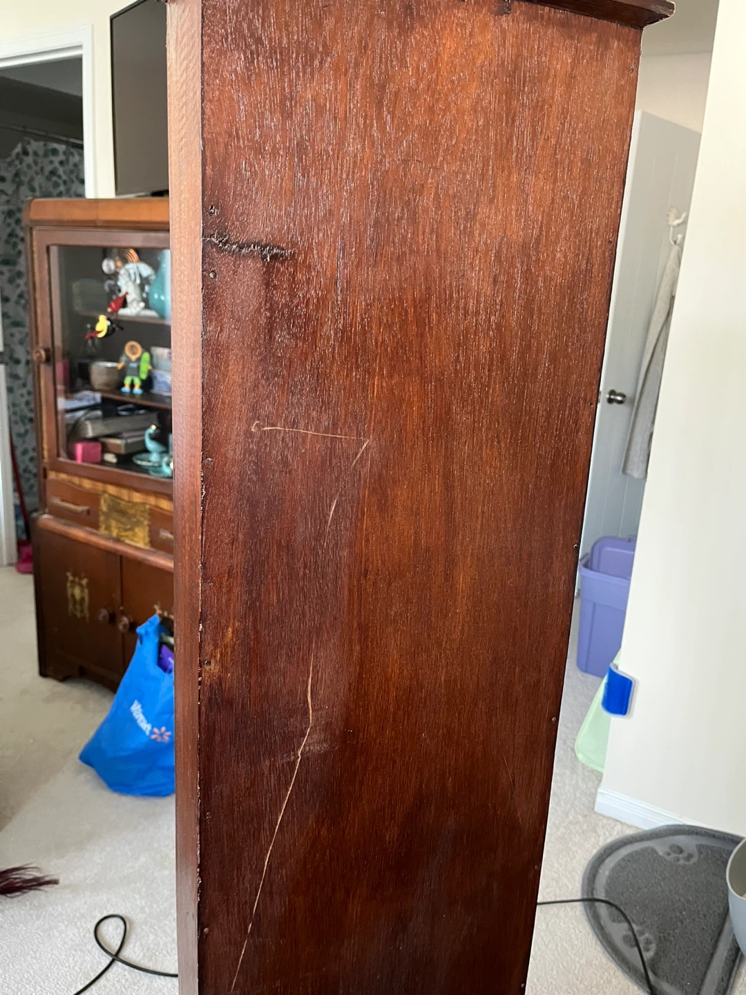 Tall Wooden Display Shelf with Drawers - photo 4