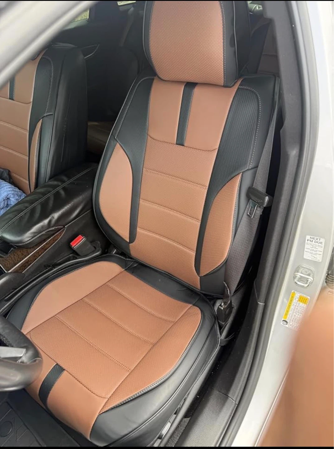 Universal Black Brown Front Car Seat Covers-New