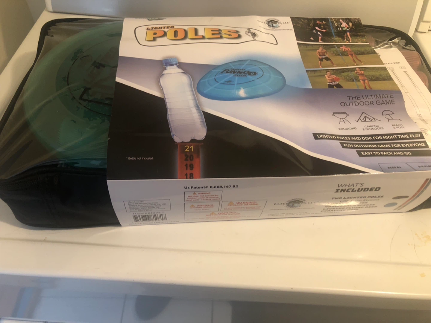 Lighted Poles and Disk Outdoor Game
