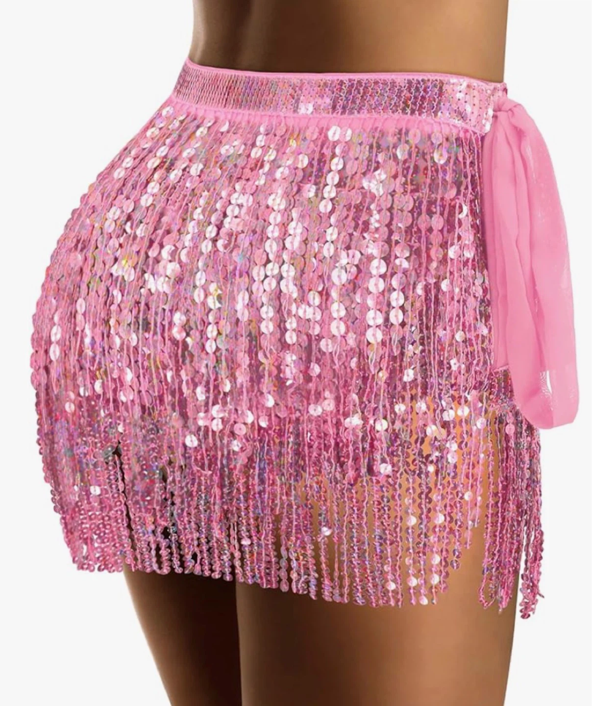 Pink Sequin Fringe Skirt - One Size - photo 2