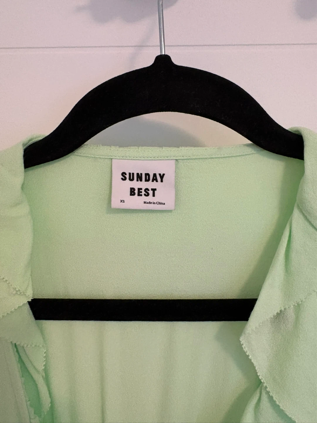 Sunday Best Green Ruffle Wrap Dress XS - photo 2