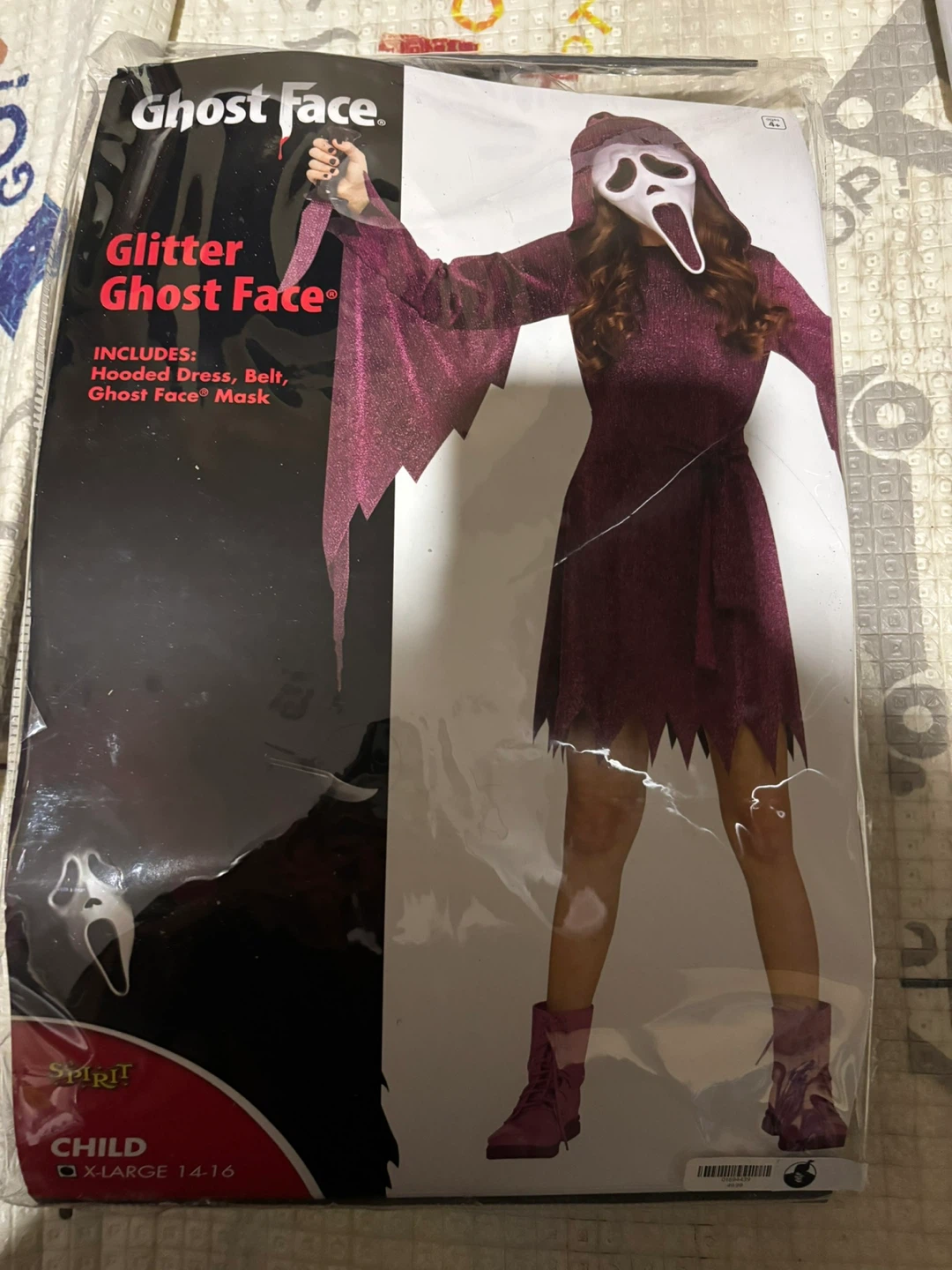 Ghost Face Glitter Child Costume X-Large