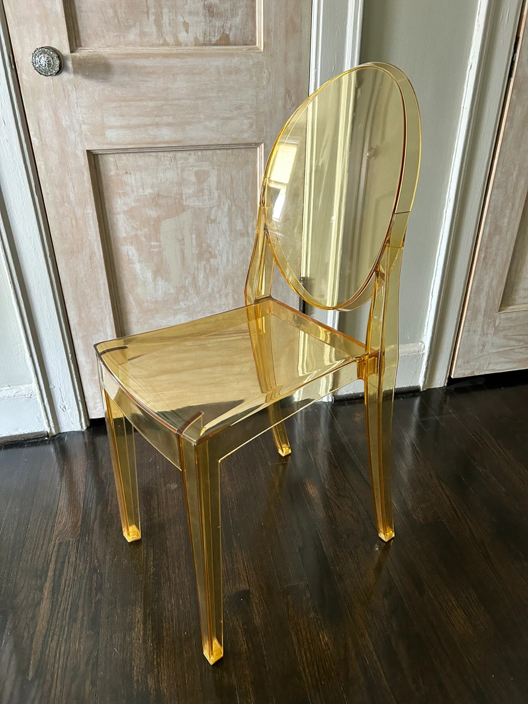 Yellow acrylic chair - photo 2