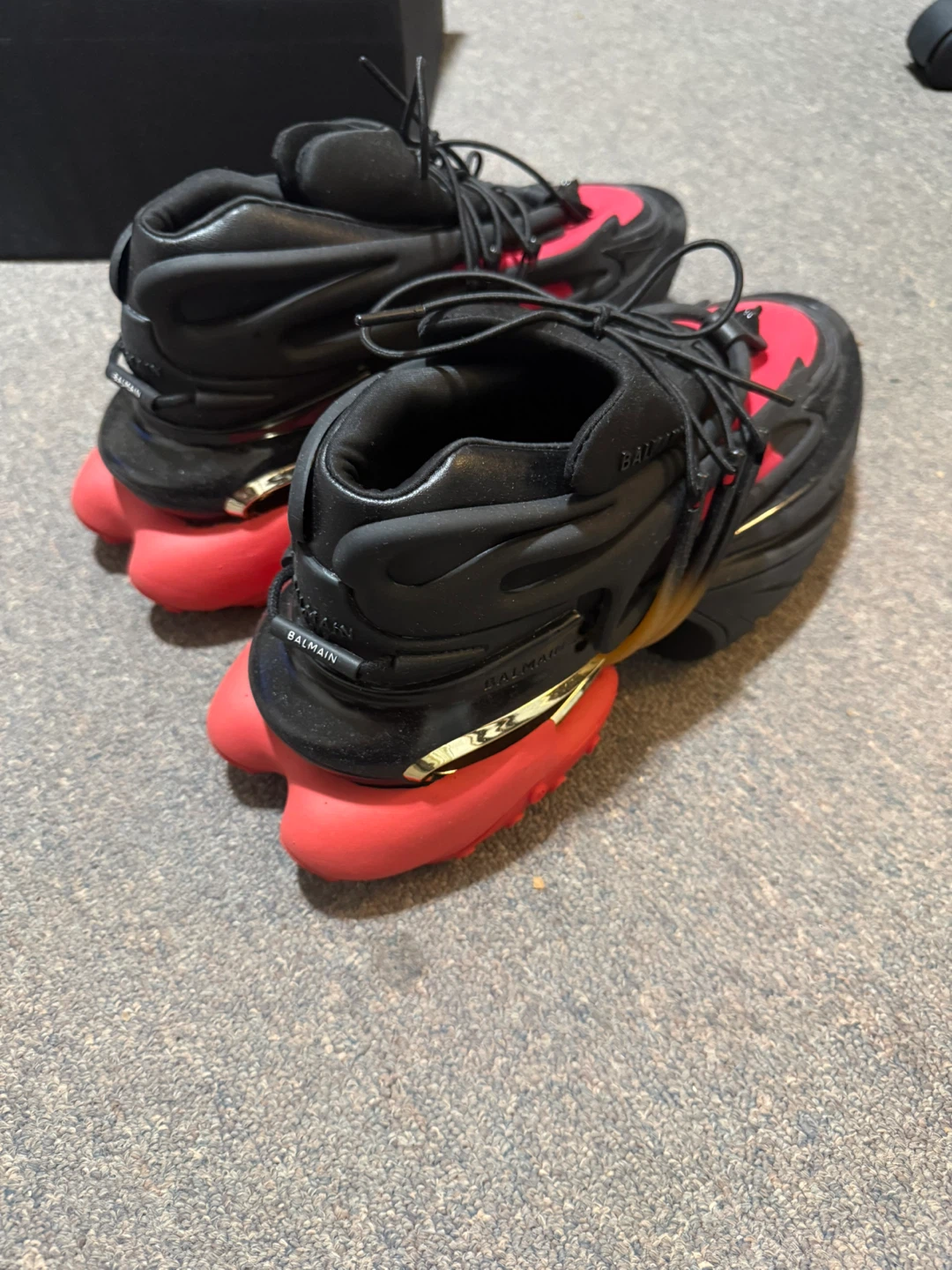 Balmain unicorn  Low Black Red Sneakers - photo 3