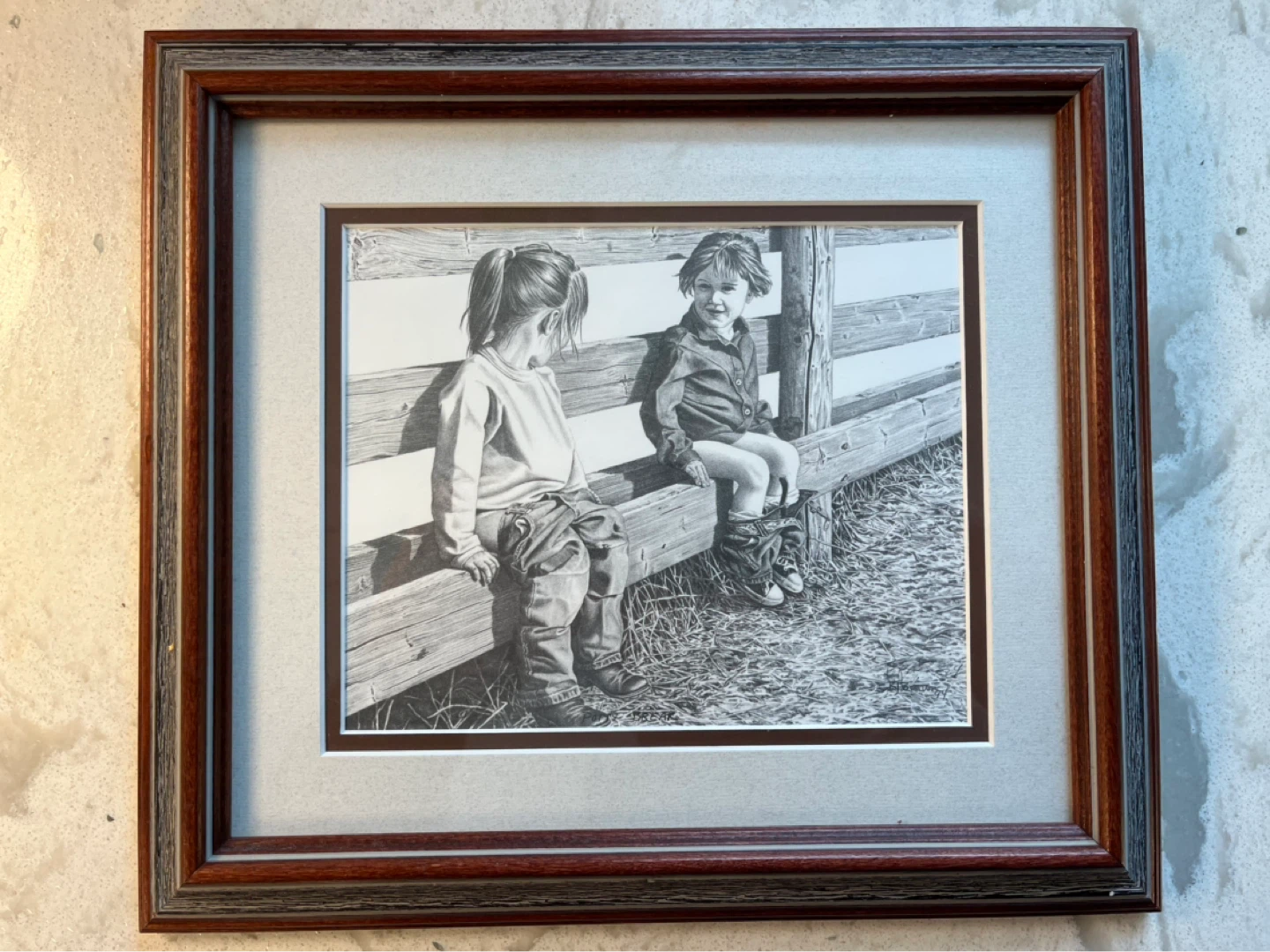 Bernie Brown “Potty Break” Framed Print 11x13
