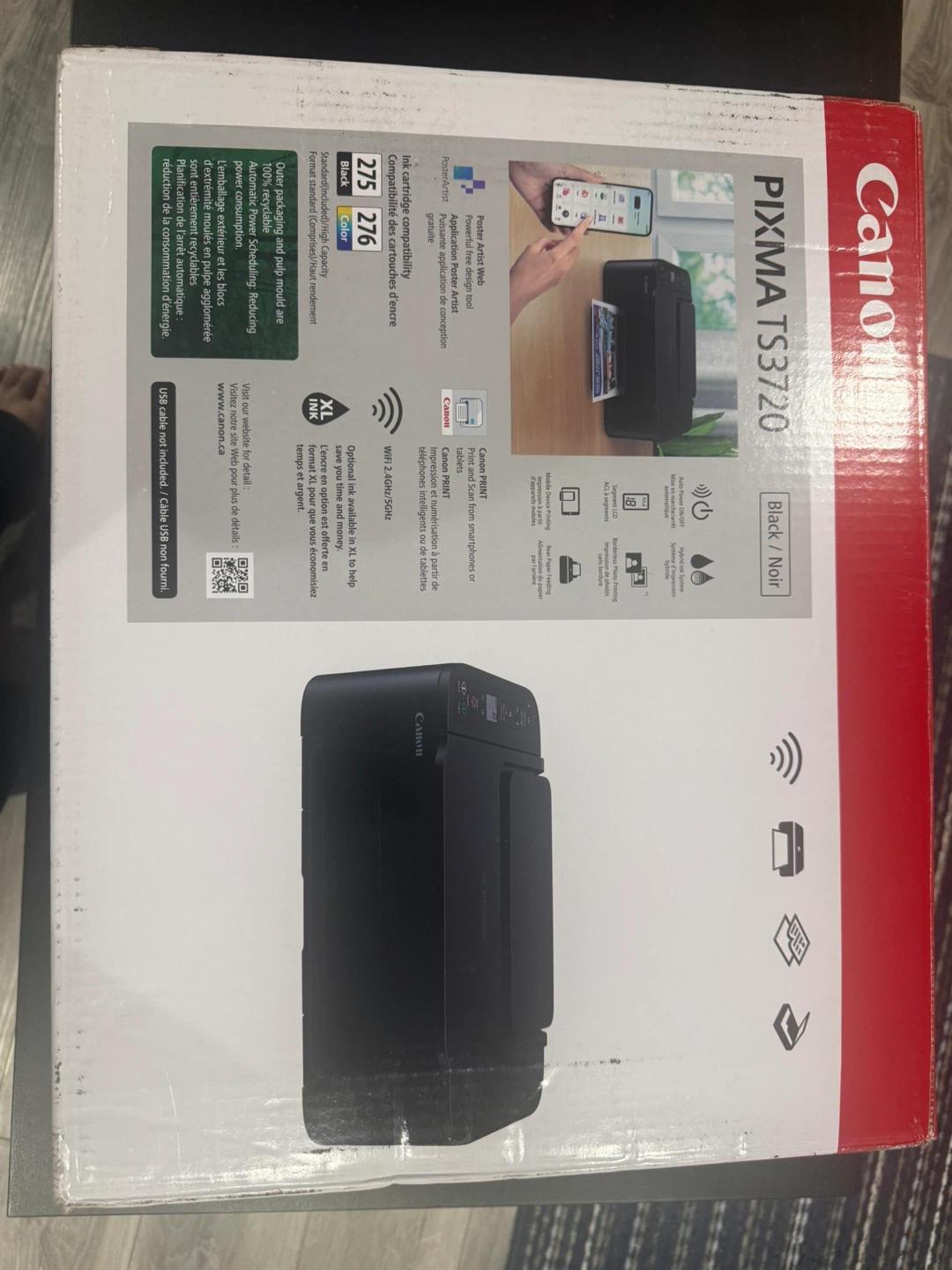 Canon PIXMA TS3720 All-in-One Printer - Black