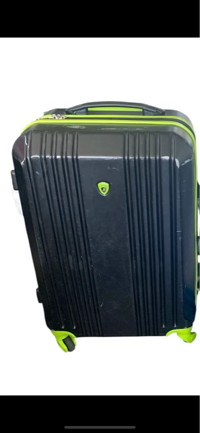“Olympia” Black/Lime Hardshell Suitcase
