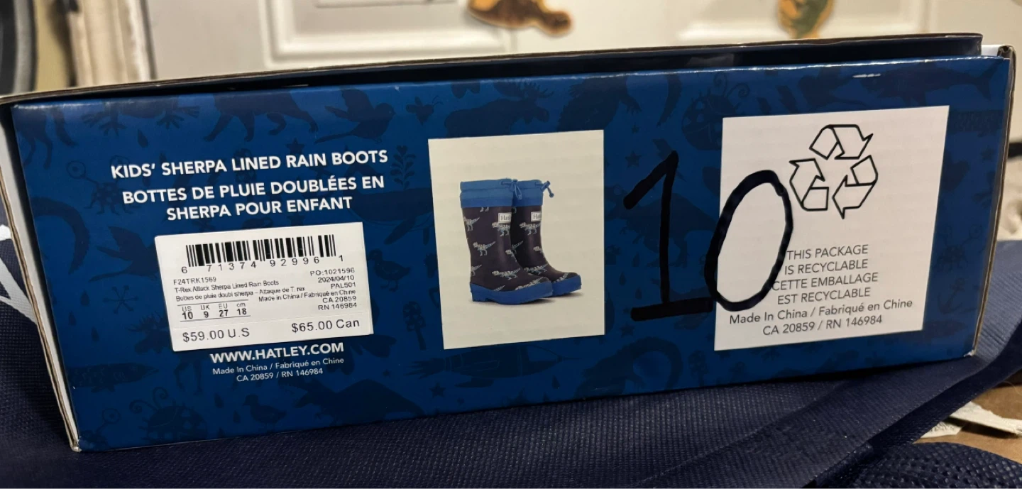 Hatley Kids Sherpa Lined Rain Boots ~ Size 10 - photo 4