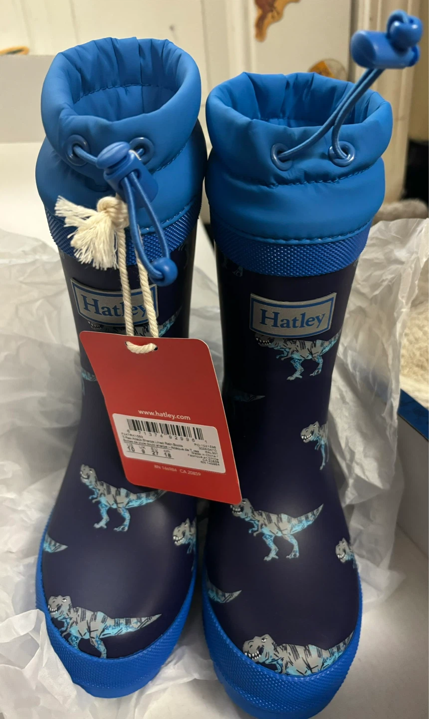 Hatley Kids Sherpa Lined Rain Boots ~ Size 10 - photo 2