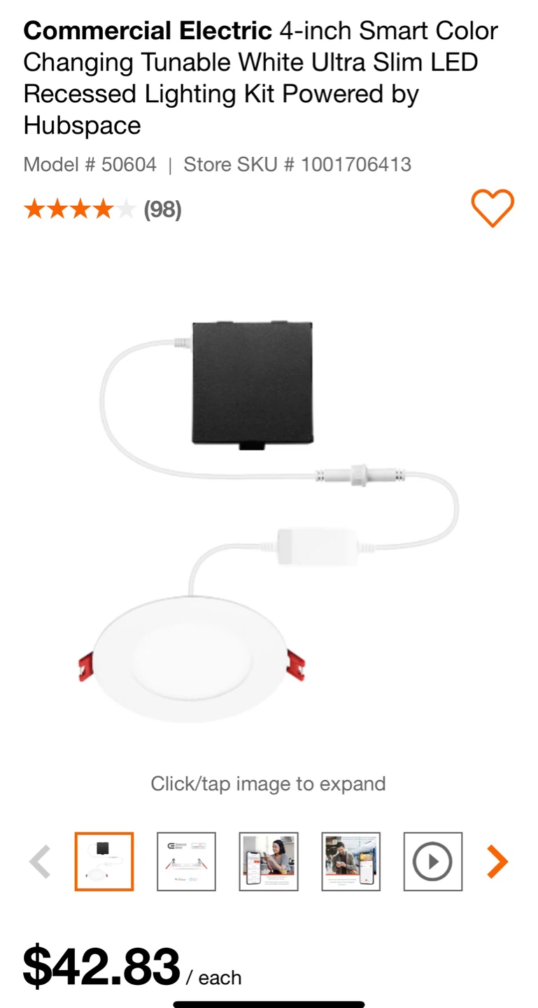 New 4-inch Smart Color Changing White Slim LED Recessed Lighting