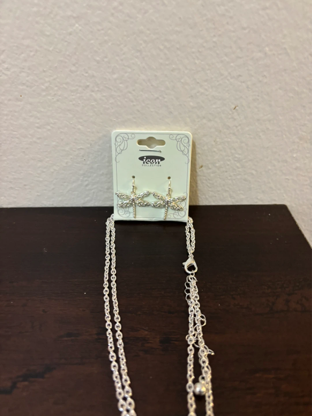 NEW-Dragonfly Necklace and Earrings Set - photo 2