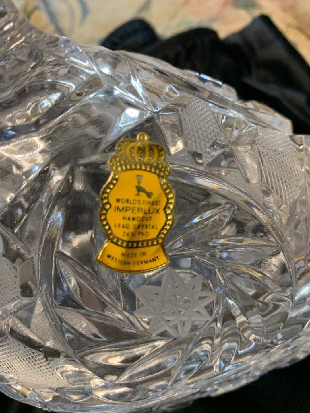 vintage Anna Hutte Bleikristall 24% lead Crystal candy dish. - photo 2
