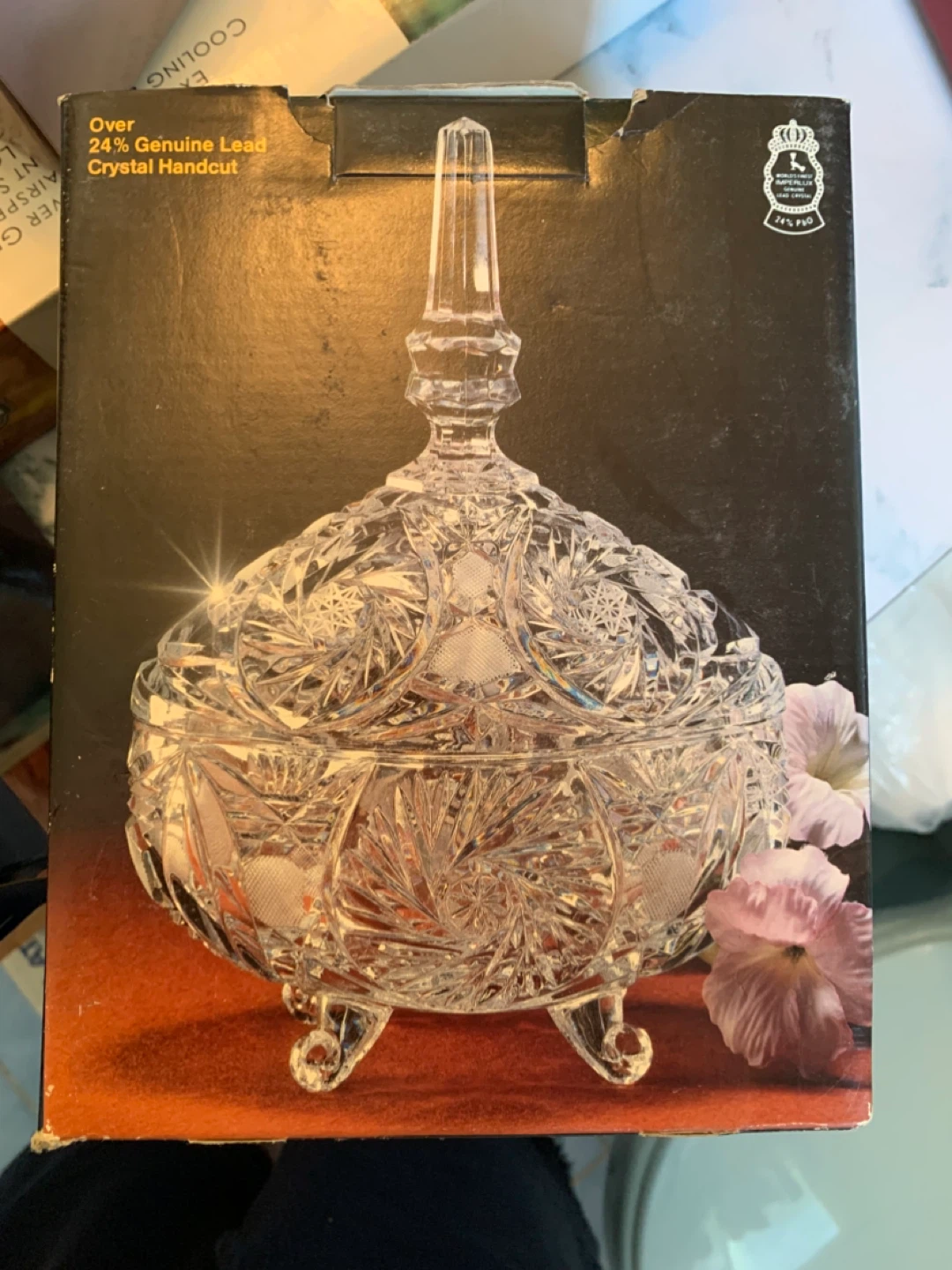 vintage Anna Hutte Bleikristall 24% lead Crystal candy dish. - photo 5