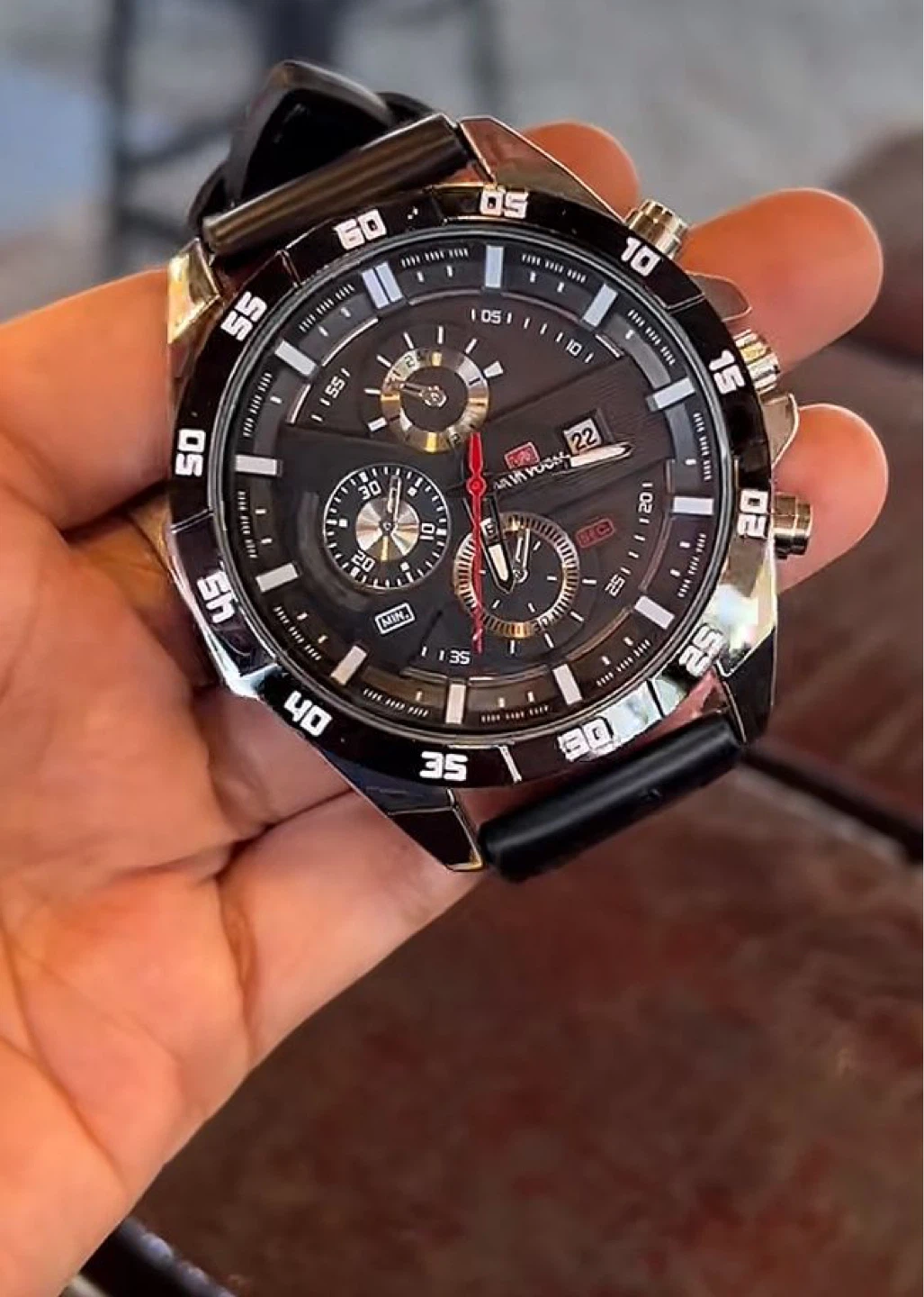 ⌚🔥premium Black Chronograph Watch – Brand New 🔥⌚ - photo 3