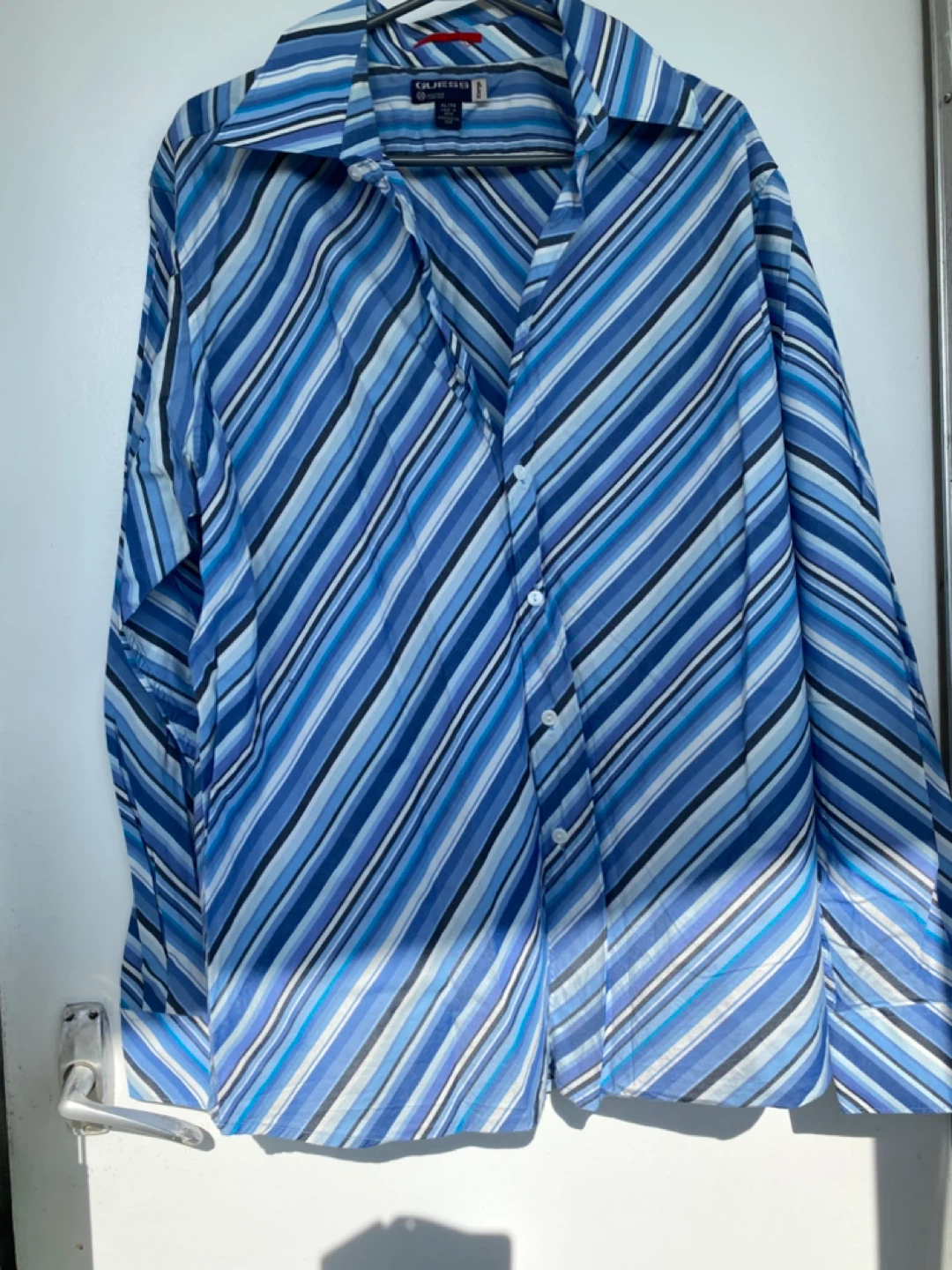 Guess Striped Long Sleeve Button-Up Shirt