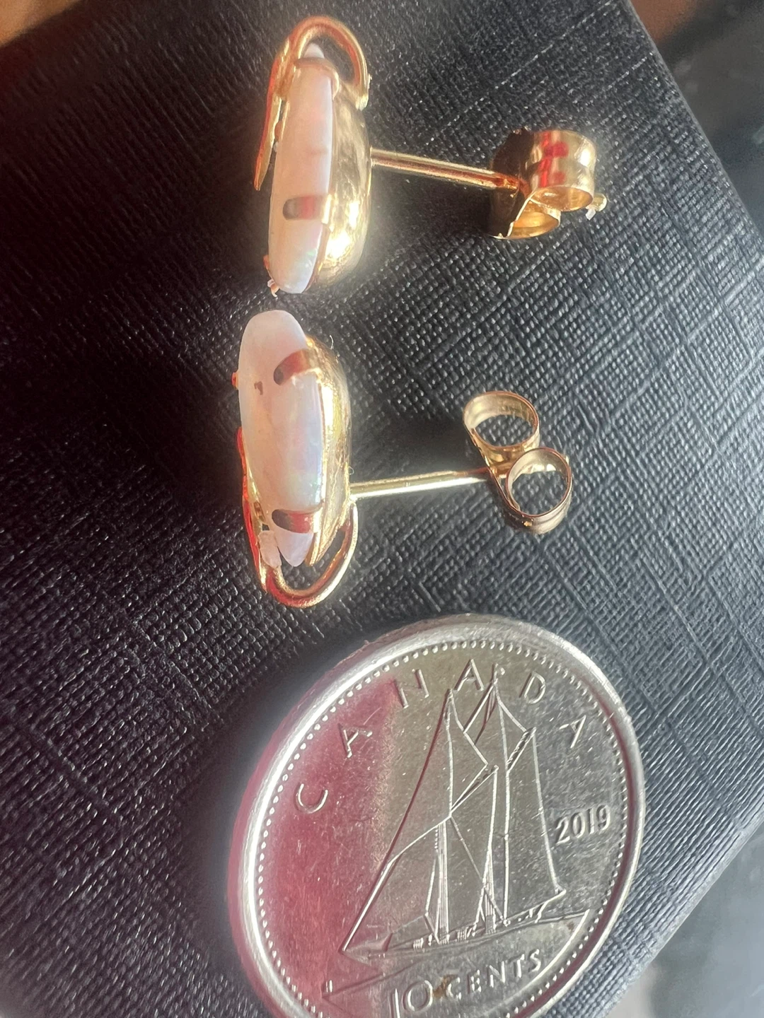 14 k Gold Opal Teardrop Earrings - photo 4