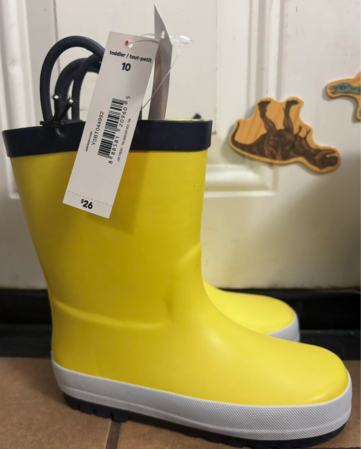 Toddler Yellow Rain Boots - Size 10 - photo 2