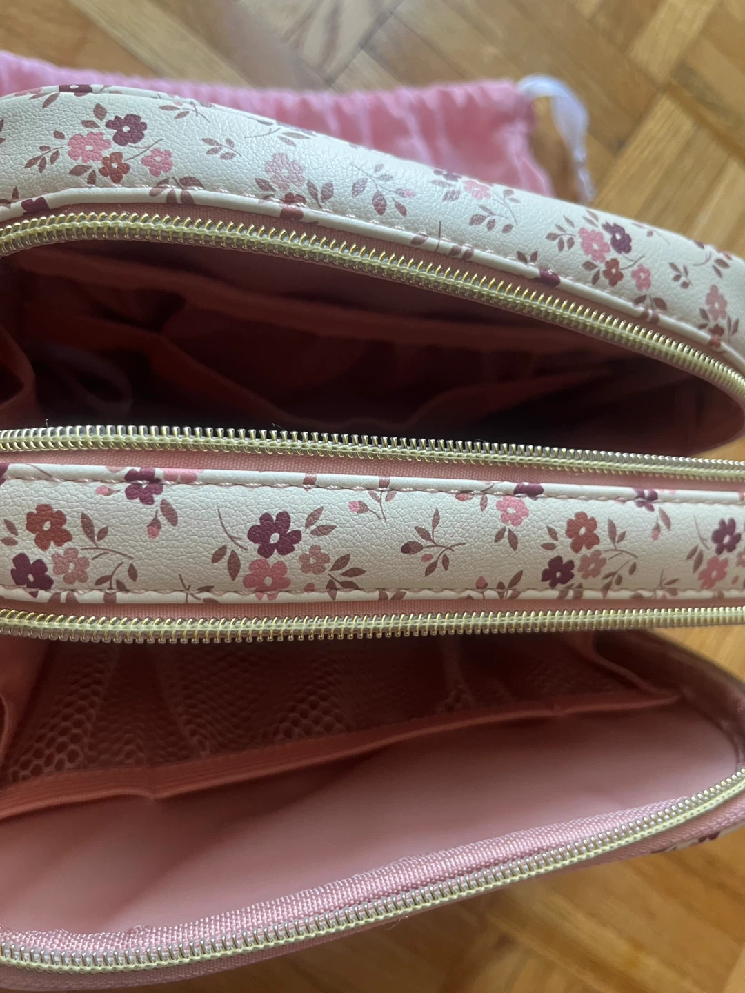 Poppy & Peonies Floral Makeup Bag Organizer - photo 4
